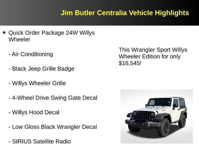2016 Jeep Wrangler Willys Wheeler