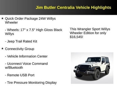 2016 Jeep Wrangler Willys Wheeler