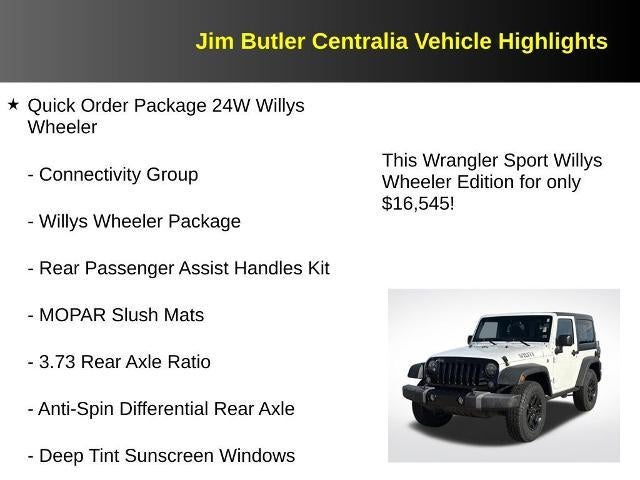 2016 Jeep Wrangler Willys Wheeler