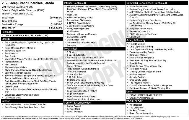 2025 Jeep Grand Cherokee Laredo 4x4