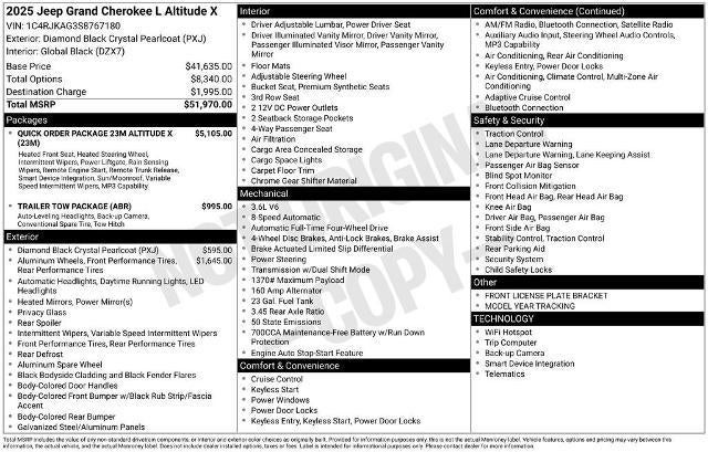 2025 Jeep Grand Cherokee L Altitude X 4x4