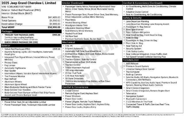 2025 Jeep Grand Cherokee L Limited 4x4