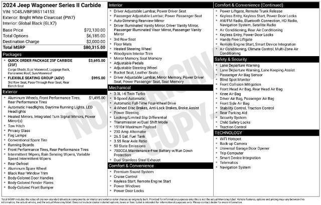 2024 Jeep Wagoneer Series II Carbide 4x4