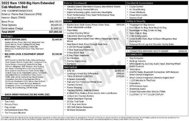2022 RAM 1500 Big Horn Quad Cab 4x4 6'4" Box