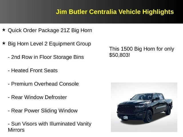 2026 RAM 1500 Big Horn Crew Cab 4x4 5'7" Box