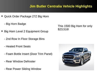 2021 RAM 1500 Big Horn Crew Cab 4x4 5'7" Box