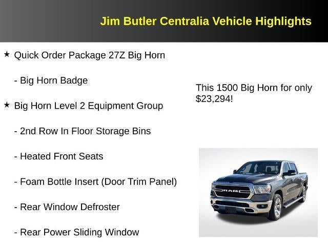 2021 RAM 1500 Big Horn Crew Cab 4x4 5'7" Box