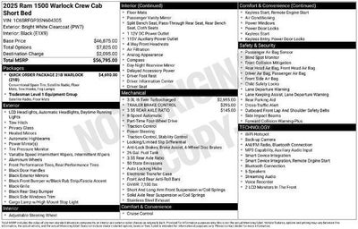 2025 RAM 1500 Warlock Crew Cab 4x4 5'7" Box