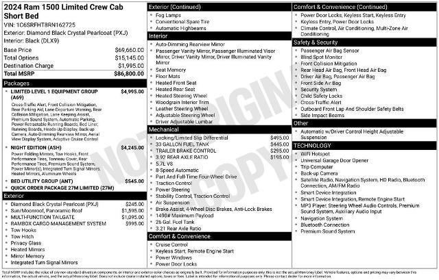 2024 RAM 1500 Limited Crew Cab 4x4 5'7" Box