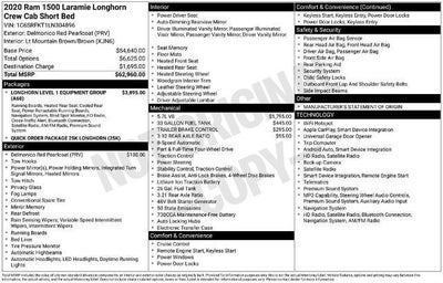 2020 RAM 1500 Longhorn