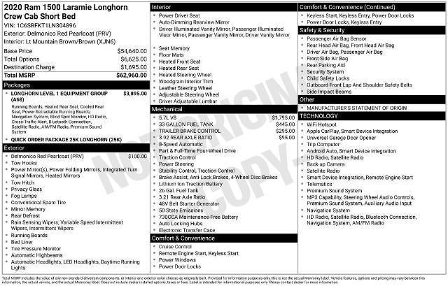 2020 RAM 1500 Longhorn