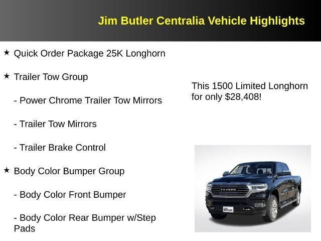 2019 RAM 1500 Longhorn Crew Cab 4x4 6'4" Box