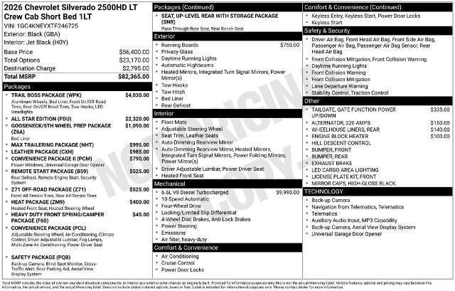 2026 Chevrolet Silverado 2500 HD LT