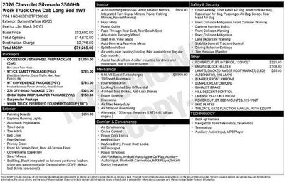 2026 Chevrolet Silverado 3500 HD WT