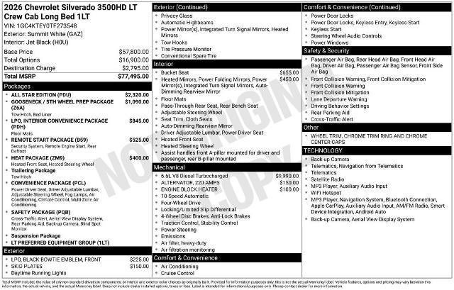 2026 Chevrolet Silverado 3500 HD LT DRW