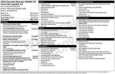 2026 Chevrolet Silverado 3500 HD LTZ