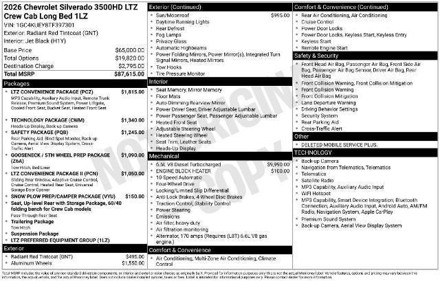 2026 Chevrolet Silverado 3500 HD LTZ DRW