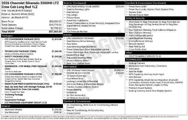 2026 Chevrolet Silverado 3500 HD LTZ DRW