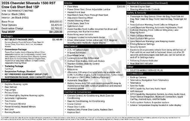 2026 Chevrolet Silverado 1500 RST