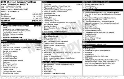 2026 Chevrolet Colorado Trail Boss