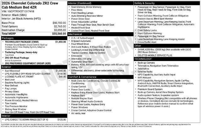 2026 Chevrolet Colorado ZR2