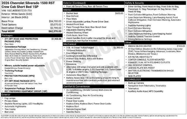 2026 Chevrolet Silverado 1500 RST