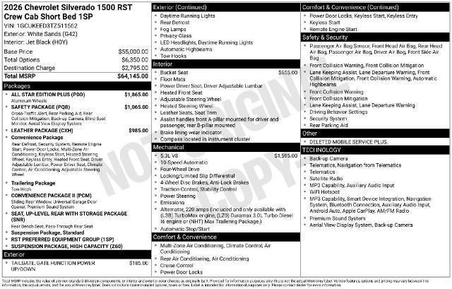 2026 Chevrolet Silverado 1500 RST