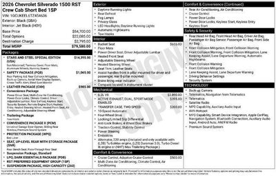 2026 Chevrolet Silverado 1500 RST