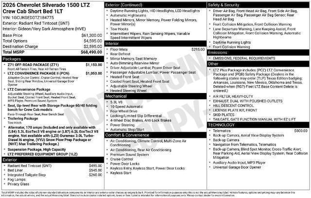 2026 Chevrolet Silverado 1500 LTZ