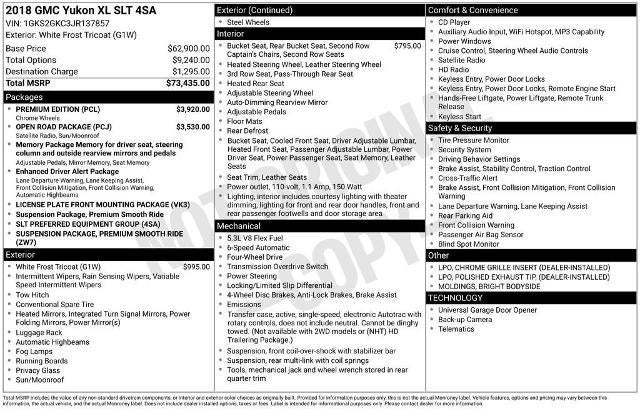 2018 GMC Yukon XL SLT