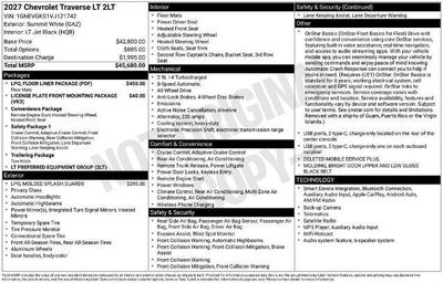 2027 Chevrolet Traverse LT