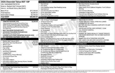 2026 Chevrolet Tahoe RST