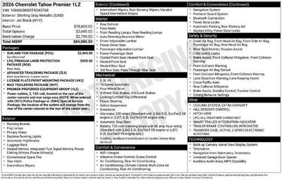 2026 Chevrolet Tahoe Premier