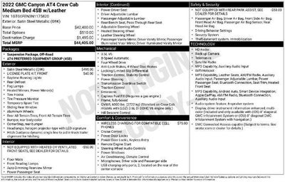2022 GMC Canyon 4WD AT4 w/Leather