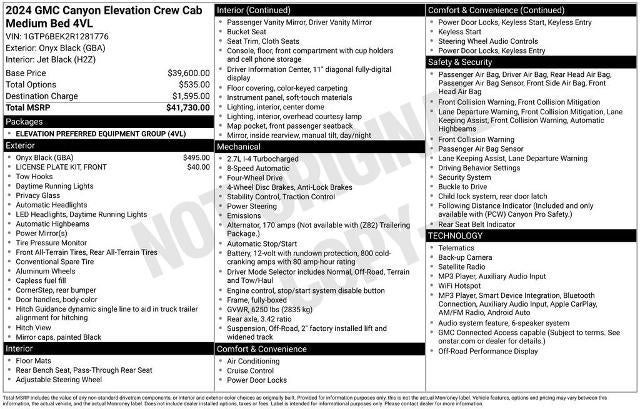 2024 GMC Canyon Elevation