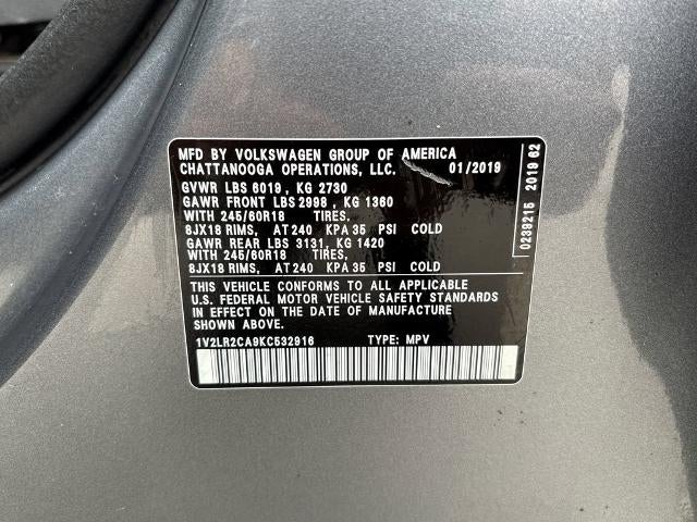 2019 Volkswagen Atlas 3.6L V6 SE