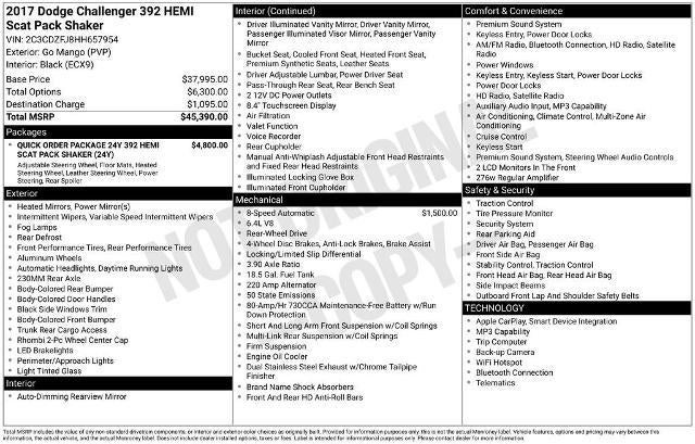 2017 Dodge Challenger 392 Hemi Scat Pack Shaker