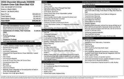 2026 Chevrolet Silverado 2500 HD Custom