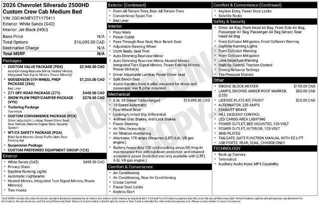 2026 Chevrolet Silverado 2500 HD Custom