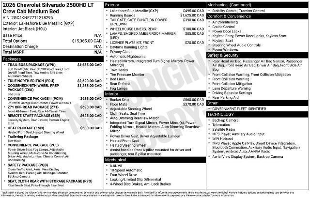 2026 Chevrolet Silverado 2500 HD LT
