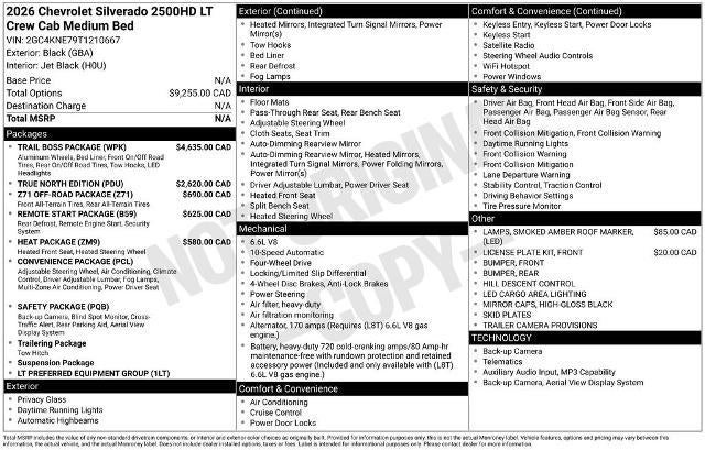 2026 Chevrolet Silverado 2500 HD LT