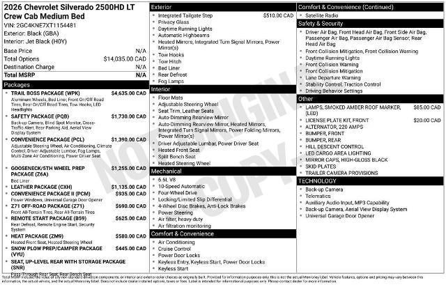 2026 Chevrolet Silverado 2500 HD LT