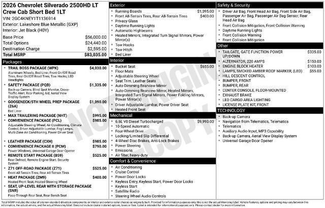 2026 Chevrolet Silverado 2500 HD LT