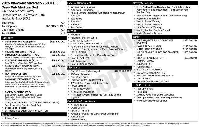 2026 Chevrolet Silverado 2500 HD LT
