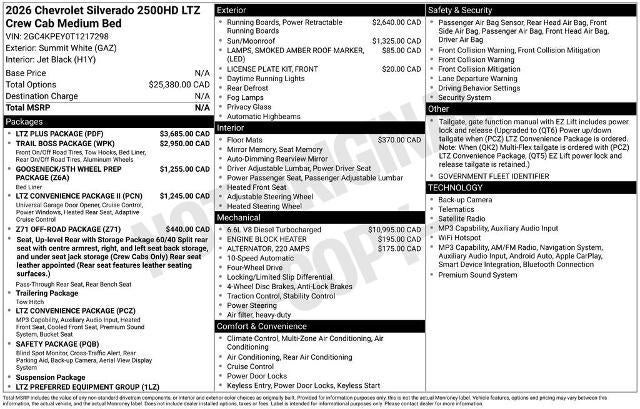 2026 Chevrolet Silverado 2500 HD LTZ