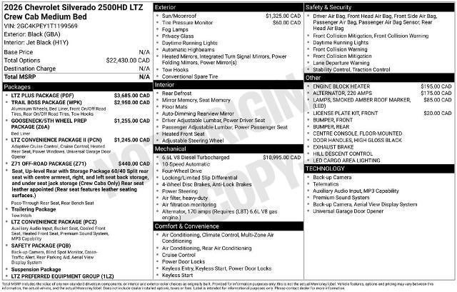 2026 Chevrolet Silverado 2500 HD LTZ