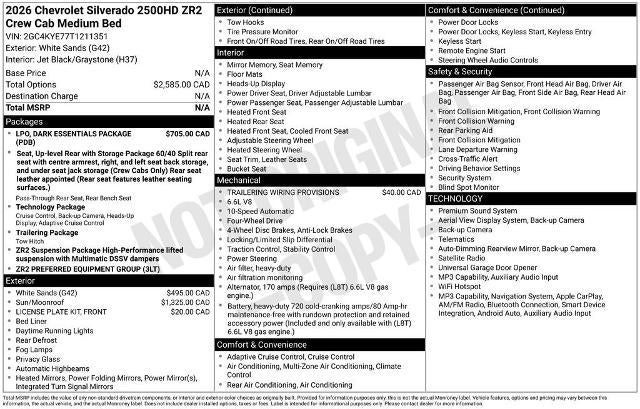 2026 Chevrolet Silverado 2500 HD ZR2