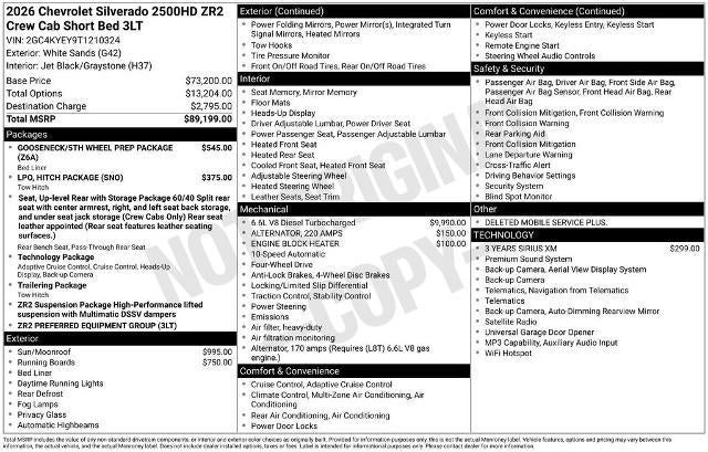 2026 Chevrolet Silverado 2500 HD ZR2