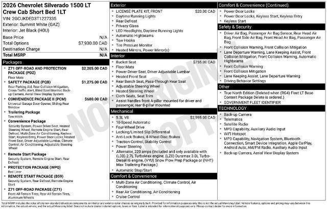 2026 Chevrolet Silverado 1500 LT