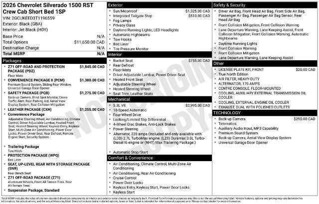 2026 Chevrolet Silverado 1500 RST